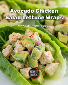 Avocado Chicken Salad Lettuce Wraps